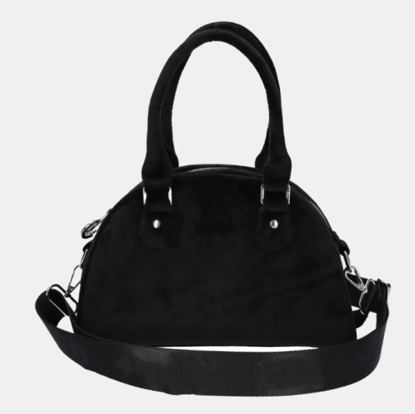 Woman High Plush Terry Mini Tote Bag Velvet Handbag with Shoulder Strap - Image 2