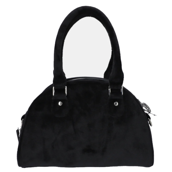 Woman High Plush Terry Mini Tote Bag Velvet Handbag with Shoulder Strap - Image 3