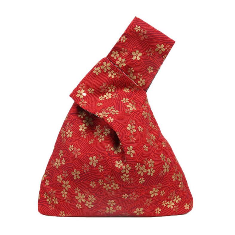 Denim Japanese Knot Bag Mini Wrist Purse - صورة 5