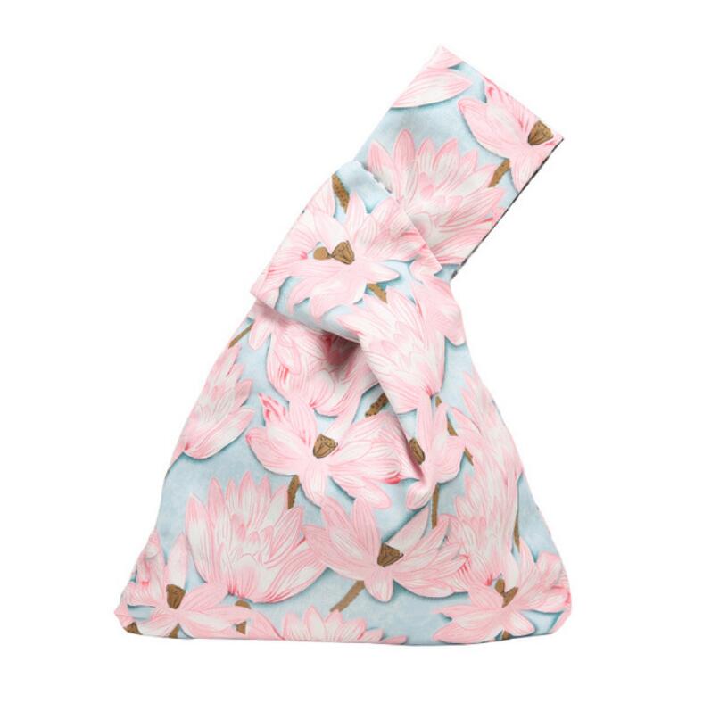 Denim Japanese Knot Bag Mini Wrist Purse - صورة 6