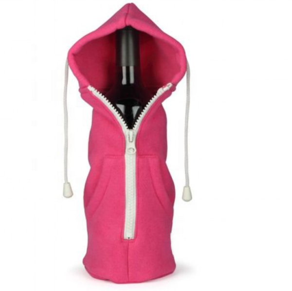 Hoodie Wine Bottle Holder With Zip Closure - Bild 2