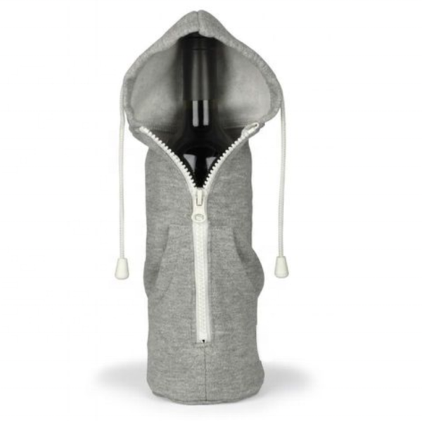 Hoodie Wine Bottle Holder With Zip Closure - Bild 3