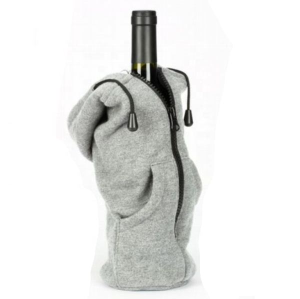 Hoodie Wine Bottle Holder With Zip Closure - Bild 4