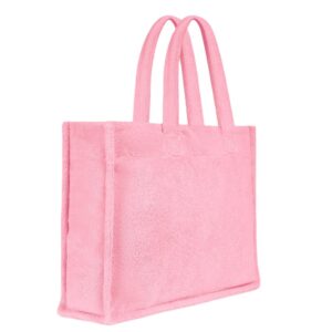 New Arrival Fashion Design Terry Cloth Tote Shoulder Bags