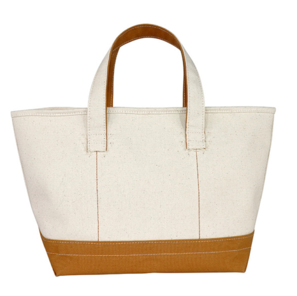 12 OZ Plain Cotton Heavy Canvas Tote Bag With Inside Outside Front Pockets Shopping - Image 2