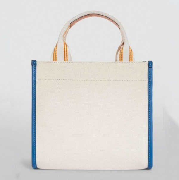 12 OZ Plain Cotton Heavy Canvas Tote Bag With Inside Outside Front Pockets Shopping - Image 6