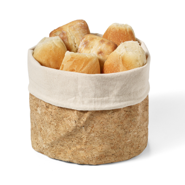 Multi Use Bread Storage Basket Crafted From 100% Unbleached Cotton and Natural Cork - 영상 4