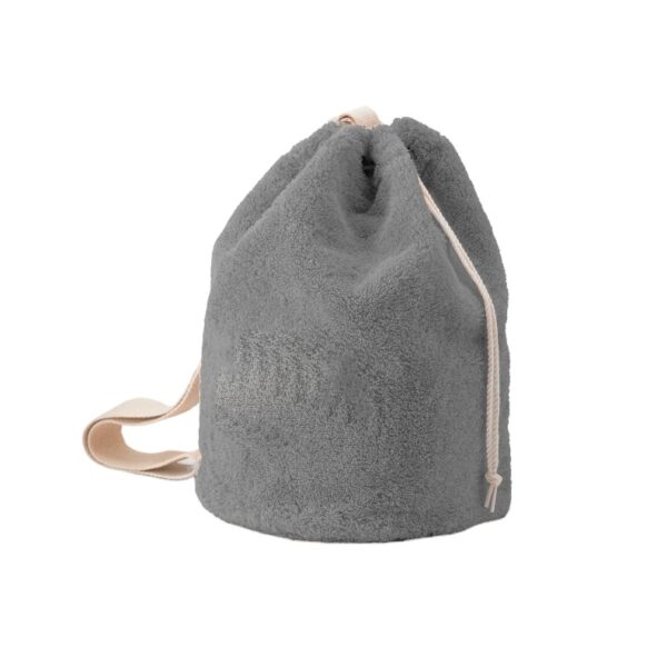 Fashion Terry Small Drawstring Bucket Purse for Women Cute Little Terry Crossbody Bag - Image 2