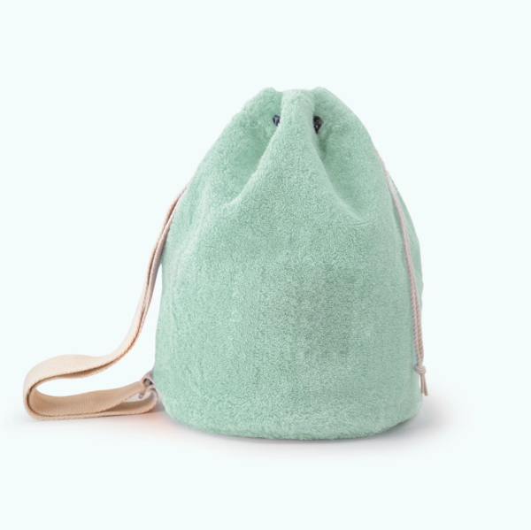 Fashion Terry Small Drawstring Bucket Purse for Women Cute Little Terry Crossbody Bag - Image 3