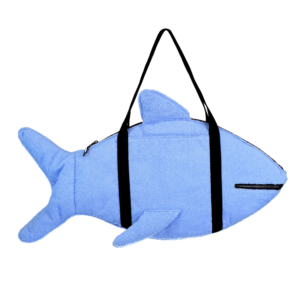 Terry Cloth Fish Tote Bag Womans Child Fish Shape Beach Bag Terry Cloth Beach Backpack