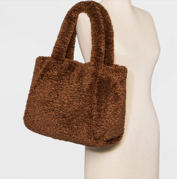Tote Bag Shopping Work Travel Handbag Luxury Custom Fluffy Tote Bag Soft Plush Sherpa Fuzzy Shopping Bag - Изображение 4