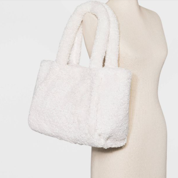 Tote Bag Shopping Work Travel Handbag Luxury Custom Fluffy Tote Bag Soft Plush Sherpa Fuzzy Shopping Bag - Изображение 5