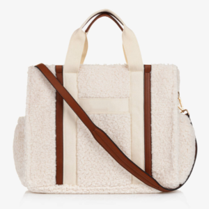 Sherpa Fleece Baby Diaper Tote Bag Carrying Bag Backpack Diaper Bag