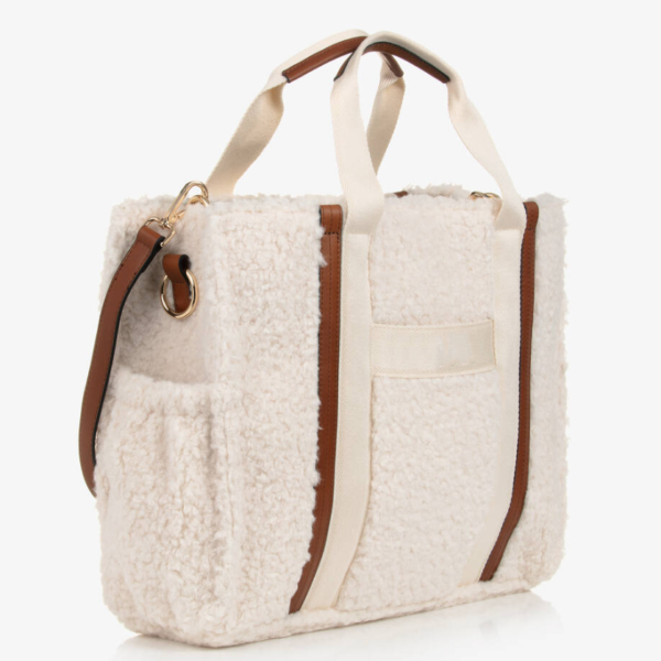 Sherpa Fleece Baby Diaper Tote Bag Carrying Bag Backpack Diaper Bag - Bild 2