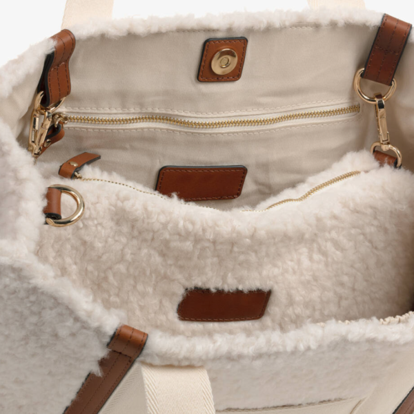 Sherpa Fleece Baby Diaper Tote Bag Carrying Bag Backpack Diaper Bag - Bild 4