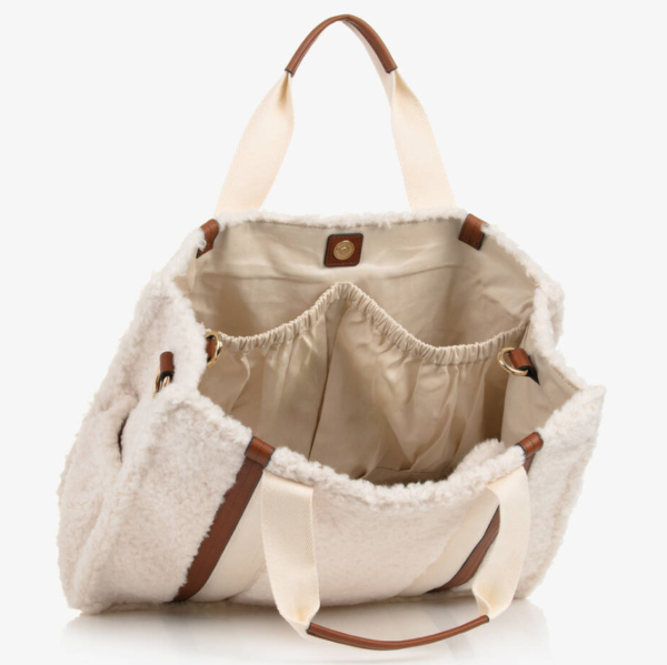 Sherpa Fleece Baby Diaper Tote Bag Carrying Bag Backpack Diaper Bag - Bild 5