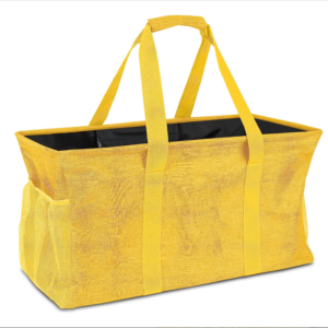 Extra Large Utility Tote Bag with Wire Frame for Storage