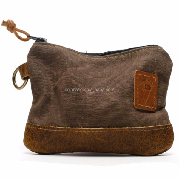 Waxed Canvas Golf Valuables Field Pouch in Monogrammed