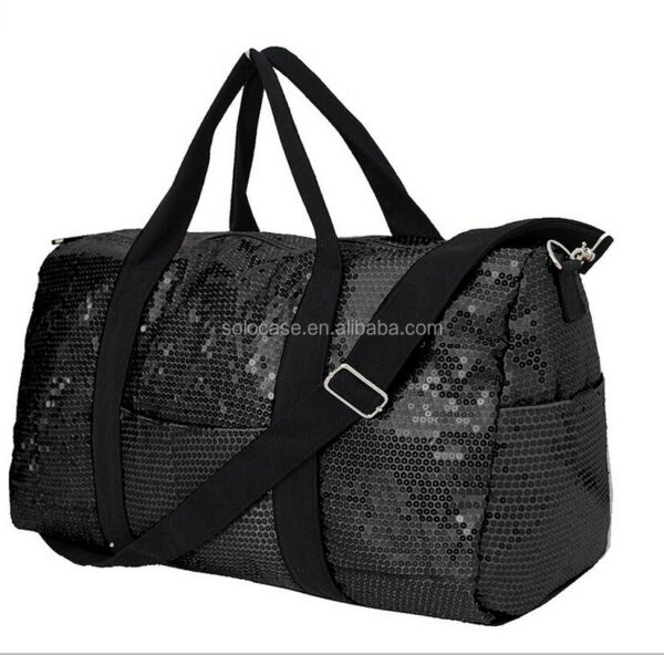 Adorable 2 Tone Sequin Cheer Yoga Girly Duffle Bag - 画像 2
