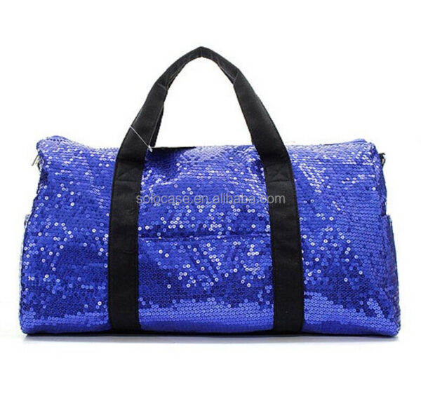 Adorable 2 Tone Sequin Cheer Yoga Girly Duffle Bag - 画像 3