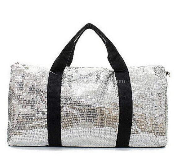 Adorable 2 Tone Sequin Cheer Yoga Girly Duffle Bag - 画像 5