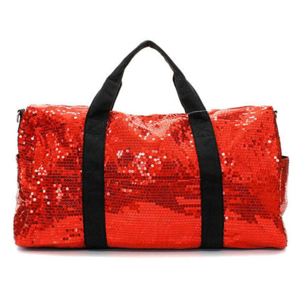 Adorable 2 Tone Sequin Cheer Yoga Girly Duffle Bag - 画像 6