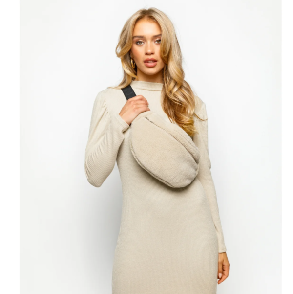 New Arrival Design Teddy Moon Hobo Shape Sling Bag, Aesthetic Shoulder and Crossbody Bum Bag - Image 6