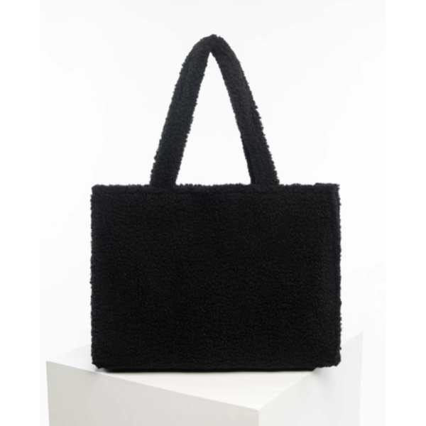 Womans Girl Trendy Soft Teddy Tote Bag Travel Shoulder Bag Big Capacity Shopping - 画像 3