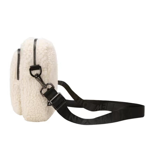 Fashion Popular Travel Outdoor Teddy Fleece Autumn Winter Sling Fanny Pack Phone Pouch - 画像 3