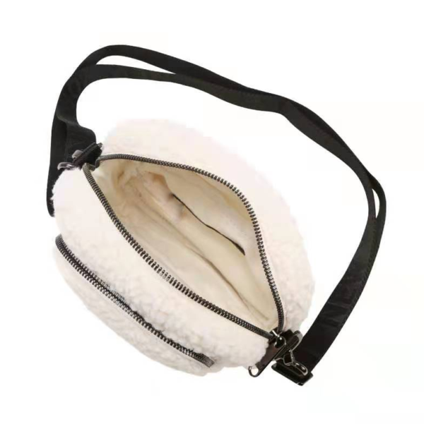 Fashion Popular Travel Outdoor Teddy Fleece Autumn Winter Sling Fanny Pack Phone Pouch - 画像 5