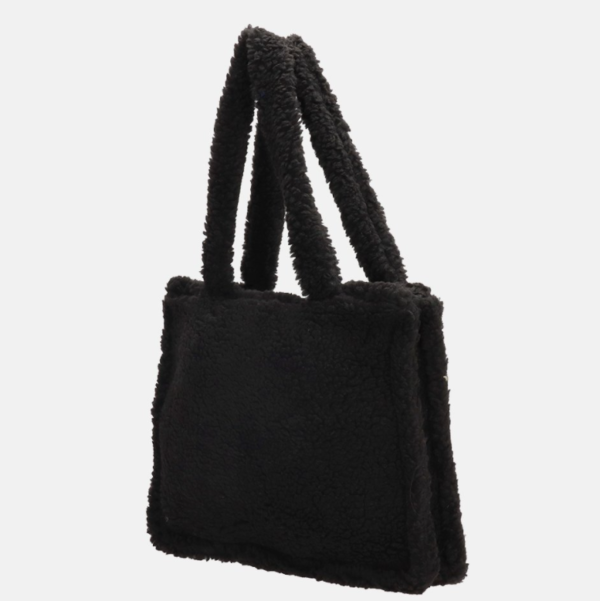 Fashion Teddy Tote Handbag Large Capacity Bride Tote Bag Custom Faux Fur Shoulder Shopping Bag - Image 5