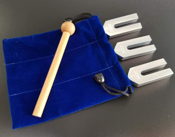 Hz Crystal Tuning Fork Drawstring Storage Bag Crystal Velvet Drawstring Pouch - 画像 3