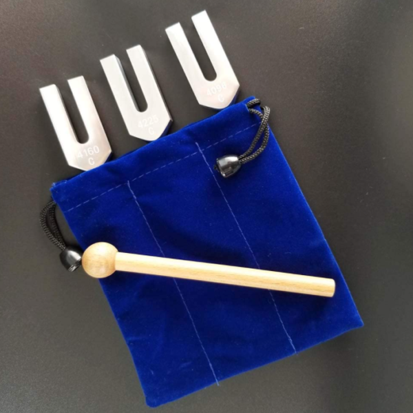 Hz Crystal Tuning Fork Drawstring Storage Bag Crystal Velvet Drawstring Pouch - 画像 5