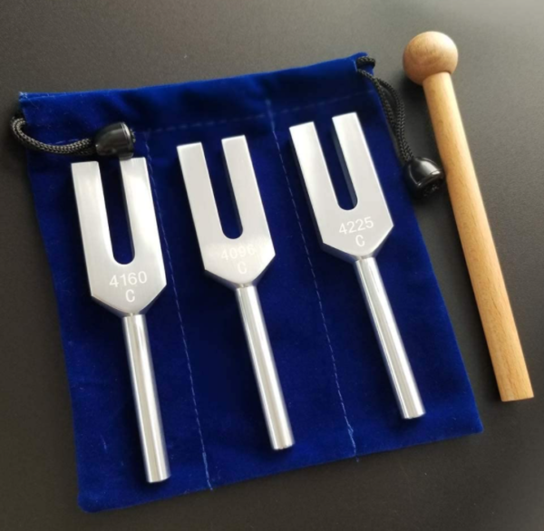 Hz Crystal Tuning Fork Drawstring Storage Bag Crystal Velvet Drawstring Pouch - 画像 6