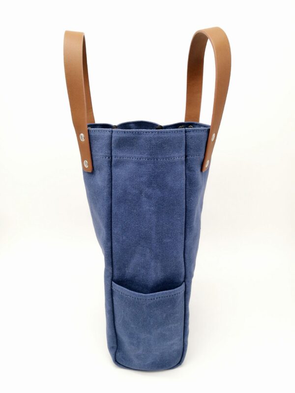 Waxed Canvas Wine Bottle Carrier Tote Bag Picnic Canvas Bag - Bild 5