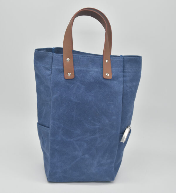 Waxed Canvas Wine Bottle Carrier Tote Bag Picnic Canvas Bag - Bild 6