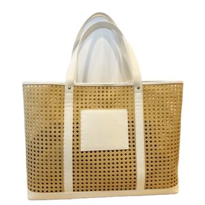 High Quality Handmade Straw Beach Bags Summer Hollow Out Rattan Straw Handbag Women Beach Tote Bag