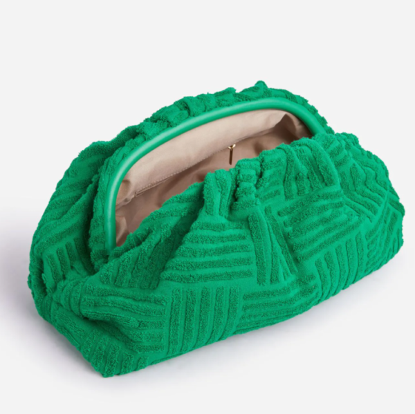 Fashion Terry Cloth Dumpling Clutch Bag Terry Towelling Evening Bag - Image 3