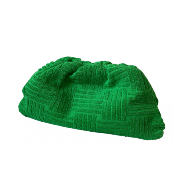Fashion Terry Cloth Dumpling Clutch Bag Terry Towelling Evening Bag - Image 6