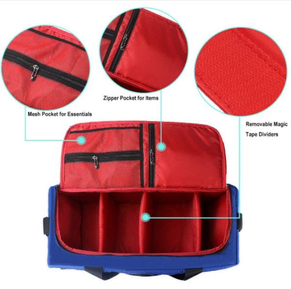 Sneaker Bag Sports Basketball Duffle Bag with Divider Divided Travel Bag - 画像 4