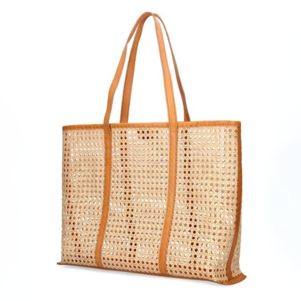 Large Beach Bags for Women Canvas Straw Beach Bag Totes Shoulder Bag - 画像 2