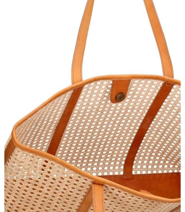 Large Beach Bags for Women Canvas Straw Beach Bag Totes Shoulder Bag - 画像 4