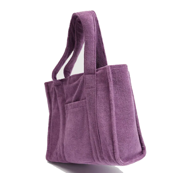 New Design Terry Large Capacity Terry Tote Bag Cotton Towel Beach Bag - Image 2