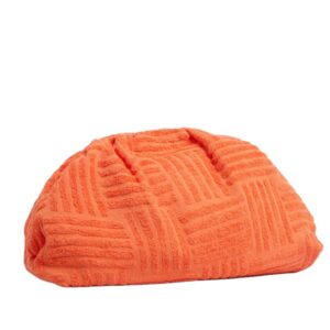 Women Fashion Terry Fabric Cloud Bag for Ladies Dumpling Shape Coral Clutch Bags Evening Bag