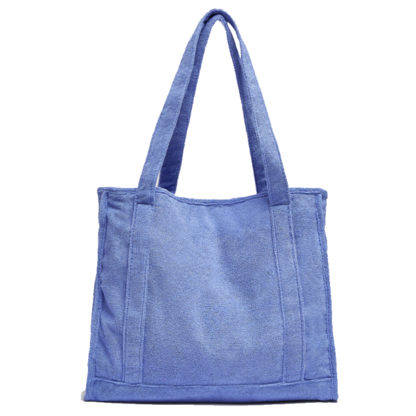 Women Large Capacity Organic Terry Toweling Cloth Towel Carry Tote Shopping Beach Bag Terry Cloth - 画像 2