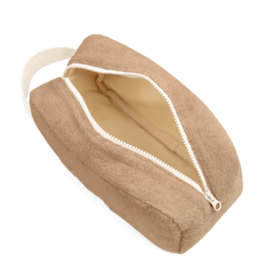 New Fashion Women Toweling Soft Fabric Cosmetic Bags Terry Cloth Travel Cosmetic Bag Insert Organizer