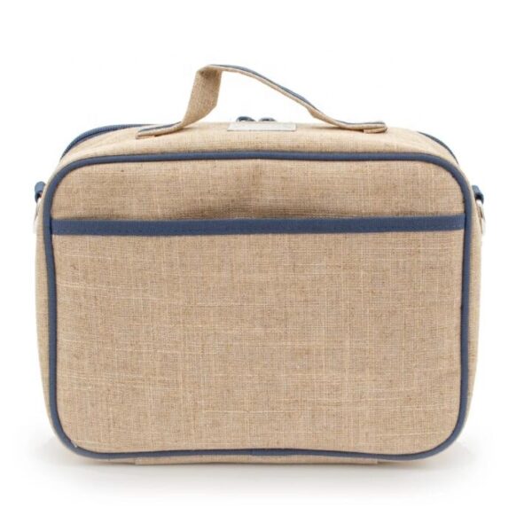 Lunch Bag Linen Tote Bag Women Fashionable Work Out Hand Bento Bag - 画像 2