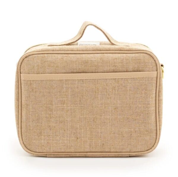 Lunch Bag Linen Tote Bag Women Fashionable Work Out Hand Bento Bag - 画像 3