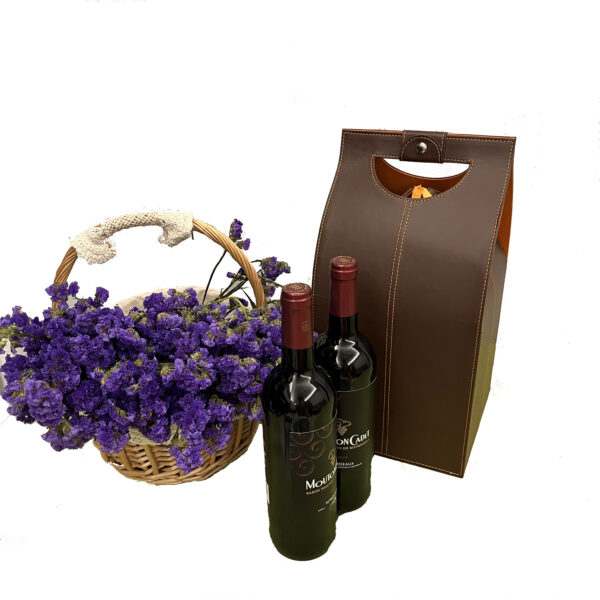 Fashion New Design Classic Single Red Wine Bottle Carrier Luxury Durable Pu Leather Wine Bag - 画像 2