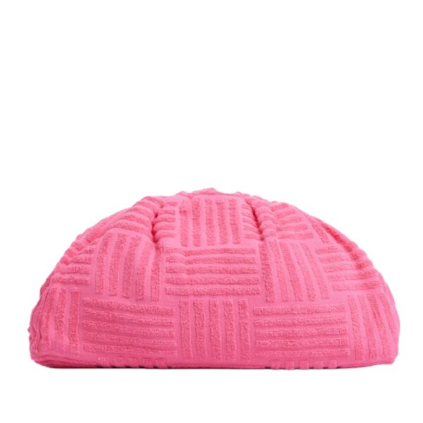 Women Fashion Terry Fabric Cloud Bag for Ladies Dumpling Shape Coral Clutch Bags Evening Bag - Image 4